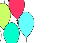 Раскрась шарики